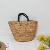 Ciing  Large Capacity Beach Women's Straw Bag Stylish Minimalist Handbag Natural Grass Hand Woven Designer Female Shoulder Bag