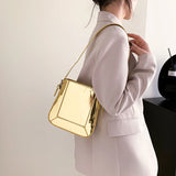 Ciing Fashion Patent Leather Shoulder Bags for Women New Summer Armpit Bag Luxury Purses and Handbags Ladies Hand Bag