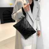 Ciing  Fashionable Rivet Large Capacity Wallet for Women Luxury Designer Handbag Brand Wrist Bag Cute Push