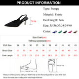 Ciing Women Simple Blue Slingback Pumps  Summer Elegant Pointed Toe High Heels Shoes Woman Solid Thin Heel Sandals for Women