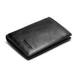 Ciing Men's Wallet PU Leather Money Bag Fashion Anti-theft RFID Blocking Credit Card Holder Pure Purse Male With ID Window