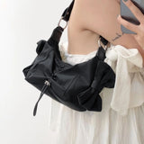 Girls Bag Nylon FLAP Fashion New Korean Sweet Chains Shoulder Bags Handbags Solid Zipper SOFT Women Bag Small Fresh