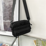 Ciing Casual Men Crossbody Bags Summer New Fashion Solid Color Unisex Shoulder Bag High Quality Nylon Messenger Bag