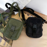 Ciing Fashion Men Messenger Bag Canvas Cell phone Shoulder Bag Small Crossbody Pack Small Travel Waist Pack Casual Chest Pouch Backpak