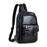 Ciing Lightweight Multifunction Men's Backpack Fashion Chest Bag Small Shoulder Bags For Men Crossbody Bag PU Leather Small Backpacks