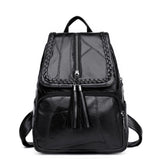 Ciing Fashion Leisure Women's Simple Backpack Travel Soft PU Leather Handbag Shoulder Bags for Women Girls