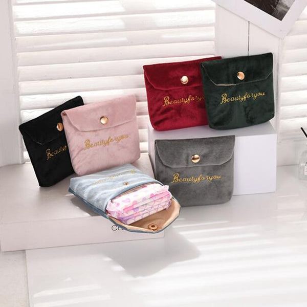 Cute Quilting Cotton Makeup Bag Women Zipper Cosmetic Organizer Female  Cloth Handbag Box Shape Portable Toiletry Case For Girls