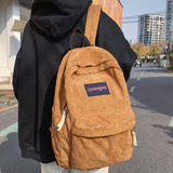 Ciing Cute Corduroy Fashion Woman Backpack Schoolbag For Teenage Girls Men Harajuku Female Preppy Style Bag Student Lady Book BagPack