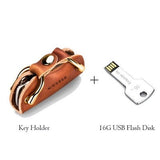 Ciing Brand New Genuine Leather Smart Key Wallet DIY Keychain EDC Pocket Car Key Holder Key Organizer Holder