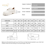 Ciing Women Shoes Genuine Leather New Spring British style White Women's loafers Round Toe Casual Platform Shoes Women