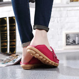 Ciing Shoes for Women Moccasins Flats  Woman Loafers Genuine Leather Female Shoes Slip On Ballet Nurse Women's Shoes Plus Size 2024