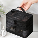 Ciing Women's Transparent Mesh Ideal for Cosmetics Makeup and Toiletries Kit  for Travel Sales Success Make Up Organizer Bag
