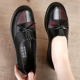 Ciing 2024 Women Leather Flats Female Flats Spring Shoes Classic Women's Loafers Casual Leather Shoes