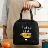 Ciing Insulated Lunch Bag  Zipper Cooler Tote Thermal Bag Lunch Box  Canvas Food Picnic Lunch Bags for Work Handbag Food Pattern