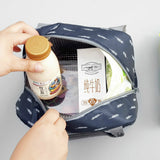 Ciing Functional Pattern Cooler Lunch Box Portable Insulated Canvas Lunch Bag Thermal Food Picnic Lunch Bags For Women Kids