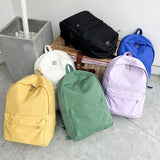 Ciing High Quality New Waterproof Nylon Women Backpack Female Travel Bag Backpacks Schoolbag for Teenage Girls Solid Color Bookbag