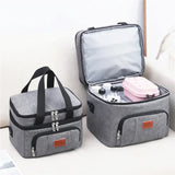 Ciing Multifunctional Double Layers Tote Cooler Lunch Bags for Women Men Large Capacity Travel Picnic Lunch Box with Shoulder Strap