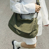 Ciing Women's Messenger Bag Vintage Handbag Canvas Teenager Shoulder Tote Bags Casual Handbag Crossbody Handbags
