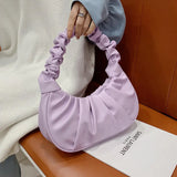 Ciing 2024 Fashion Pleated Handlebags For Women Pu Cloud Bags Leisure Armpit Bag Shopping Shoulder Bags Dumpling Handbag Female
