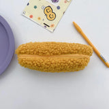 Ciing 1Pcs Lambswool Pencil Case Pen Pouch Plush Kawaii Zipper Bags Cosmetic Make Up Organizer Pouch School Office Stationery Supplies