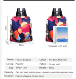 Ciing Student Fashion All match Anti-theft Backpack Women's Oxford Nylon Waterproof Large Capacity Portable Mummy Bag