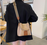 Ciing Vintage Bucket Bag Design Women Handbags Luxury Pu Leather Wide Strap Shoulder Crossbody Bags Large Capacity Tote Big Purse