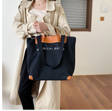 Ciing Casual Canvas Tote Women Shoulder Bag Designer Letters Crossbody Bags for Women Handbags Large Capacity Patchwork Shopper Bag