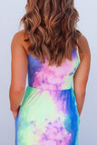 Ciing - Florcoo Tie-dye Printed Multicolor Maxi Dress