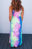 Ciing - Florcoo Tie-dye Printed Multicolor Maxi Dress