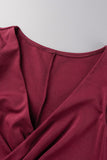 Ciing - Sweet Elegant Solid Solid Color V Neck One Step Skirt Dresses(3 Colors)