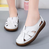 Ciing New Women Sandals Summer Ladies Shoes Comfortable Ankle Hollow Round Toe Sandals Woman Soft Beach Sole Female Shoes Plus Size