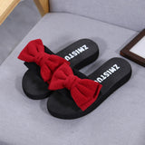 Ciing Women Bow Summer Sandals Slipper Indoor Outdoor Flip-flops Beach Shoes New Fashion Female Casual Flower Slipper Zapatos