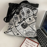 Ciing Women Canvas Shoulder Bag London Bloomsbury Ladies Shopping Bags Cotton Cloth Fabric Grocery Handbags Tote Books Bag For Girls