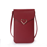 Ciing Bag For Women Touch Screen Cell Phone Purse Smartphone Wallet Shoulder Strap Handbag PU Leather Casual Solid Crossbody Bags