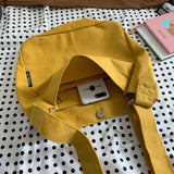 Ciing Canvas Preppy Students Crossbody Bags Women Solid Multi Pockets Large Capacity Ins Adjustable Strap Harajuku Simple Book Storage