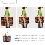 Ciing Valentine's Day Faux Lamb Wool Plaid Big Tote Women's Rope Woven Large-capacity Handbag Designer Woolen Cloth Brand Shoulder Bags for Women