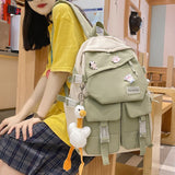 Ciing Korean Japanese College Style Modern Girl Backpack Fashion Large Capacity Teenagers Book Bag Waterproof Travelling Bag Schoolbag