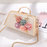 Ciing Women's Bag Luxury Chinese Style Flap Appliques Floral Chains Shoulder Bags Handbag Mini Bag Sublimation Blanks