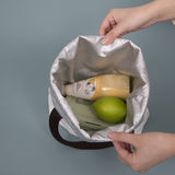 Ciing Canvas Lunch Bag Thick Aluminium Foil Lining Lunch Box Tote Cooler Handbag Picnic Dinner Container School Food Storage Bags