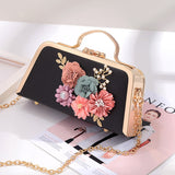 Ciing Women's Bag Luxury Chinese Style Flap Appliques Floral Chains Shoulder Bags Handbag Mini Bag Sublimation Blanks