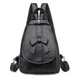 Ciing Multifunctional Spring High Quality Woman Backpack Luxury Lady Backpack Large Capacity Bow PU Leather Student School Bag