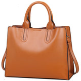 Ciing Women's Genuine Leather Handbag Briefcase Large Capacity Single Shoulder Business Bag Messenger Crossbody Commuter Tote Hot Sale