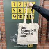 Ciing Women Canvas Shopping Bag Notting Hill Books Bag Female Cotton Cloth Shoulder Bag Eco Handbag Tote Reusable Grocery Shopper Bags