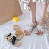 Ciing New Summer Shoes Woman Sandals Flat Sandalias Mujer Thin Strips Gladiator Beach Sandals Ladies Flip Flops Slides