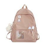 Ciing Fashion Girls School Bag Cute Simple Design Cotton Women Backpack Student Laptop Rucksack Femal Kawaii Travel Mochila