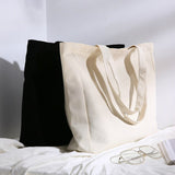 Ciing Cotton Canvas Women Shoulder Bag Grocery Foldable Eco Handbags Casual Reusable Shopping Bag Lady Tote Bags Large