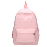 Ciing Fashion Women Solid Color Nylon Backpack Preppy Style Students School Bags Large Capacity Handbags Rucksack for Teenager Girls