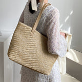 Ciing Summer Women's Tote Bags Leisure Straw Woven Handbags Beach Travel Bags Women's Handbags Shopping Bags