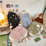 Ciing Korean Japanese College Style Modern Girl Backpack Fashion Large Capacity Teenagers Book Bag Waterproof Travelling Bag Schoolbag