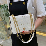 Ciing Chain Women Crossbody Bags Casual High Quality PU Leather Shoulder Bag Female Diamond Lattice Designe Handbag